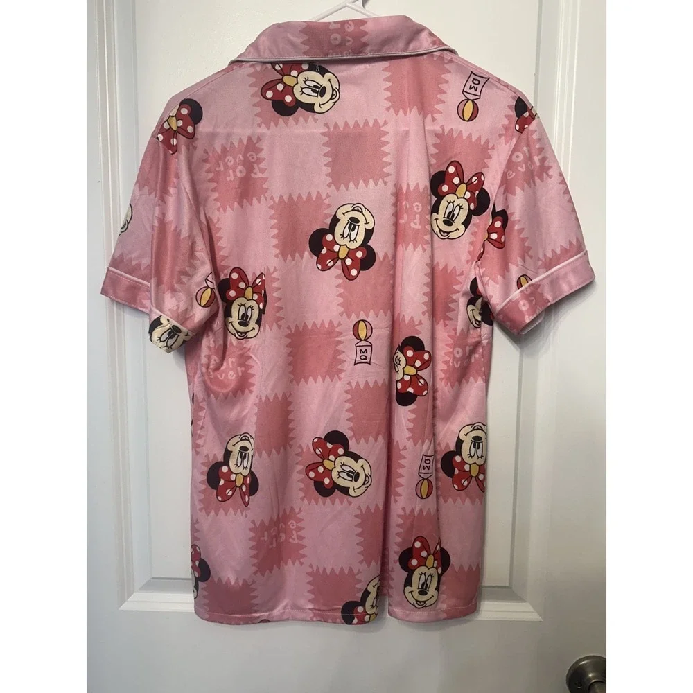 Marckimi NWT 2 Pc‎ Pajama Set XXL Pink Minnie Mouse Print Loungewear Sleepwear